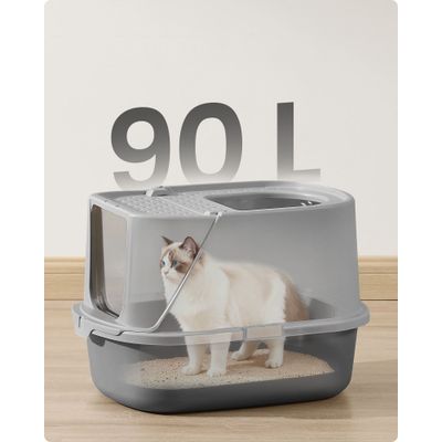 Feandrea Maison de toilette pour Chat avec Pelle et Brosse Jusqu’à 15 kg