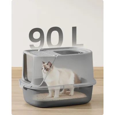 Feandrea Maison de toilette pour Chat avec Pelle et Brosse Jusqu’à 15 kg
