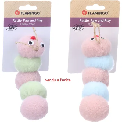 Jouet pour chat Piroe Chenille, vert ou , 17 cm.