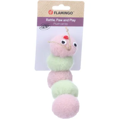 Jouet pour chat Piroe Chenille, vert ou , 17 cm.