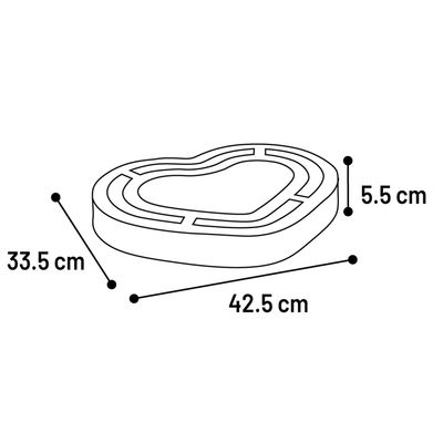 Jeu a Griffer pour Chat 42 cm Coeur avec Balle Sonore