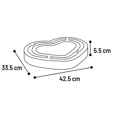 Jeu à Griffer pour Chat 42 cm Coeur avec Balle Sonore
