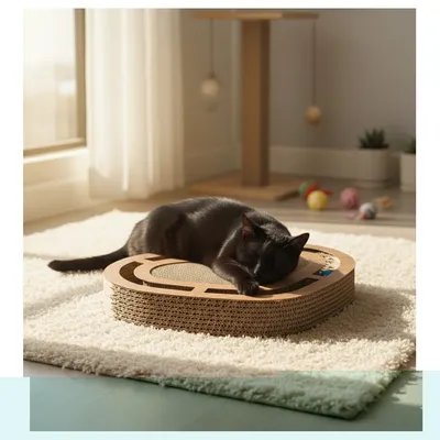 Jeu à Griffer pour Chat 42 cm Coeur avec Balle Sonore