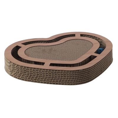 Jouet à Griffer pour Chat en Forme de Coeur avec Balle Sonore