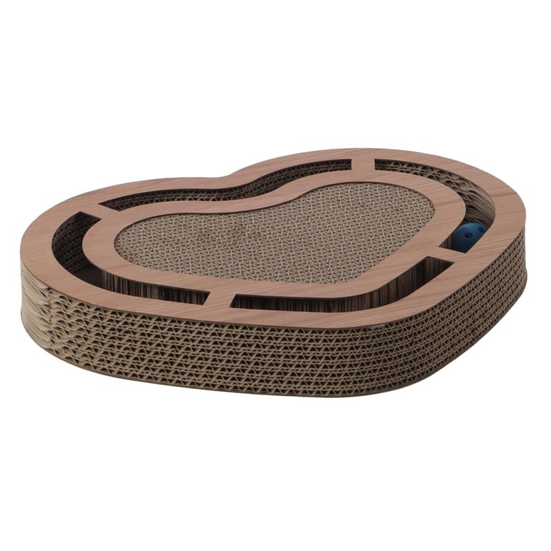 Jouet à Griffer pour Chat en Forme de Coeur avec Balle Sonore