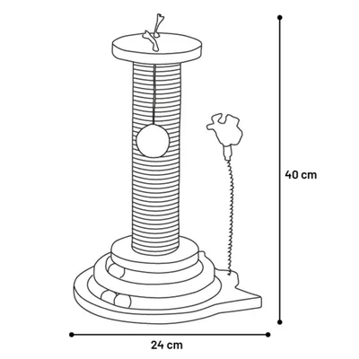 Jeu a Griffer pour Chat 25 x 40 cm Zack Plumes et Circuit a Balle Jeu a Griffer pour Chat 25 x 40 cm Zack Plumes et Circuit a Balle