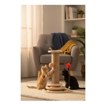 Jeu a Griffer pour Chat 25 x 40 cm Zack Plumes et Circuit a Balle Jeu a Griffer pour Chat 25 x 40 cm Zack Plumes et Circuit a Balle