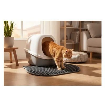 Tapis de litière pour chat Tete de chat