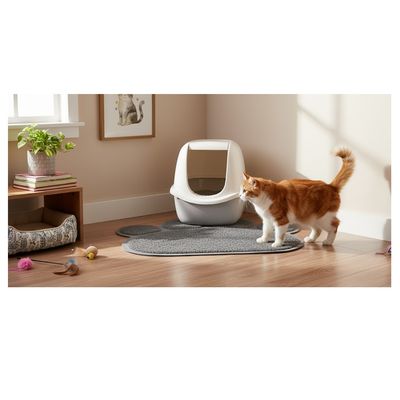 Tapis de litière pour chat Patte de chat L