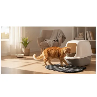 Tapis de litière pour chat Tete de chat