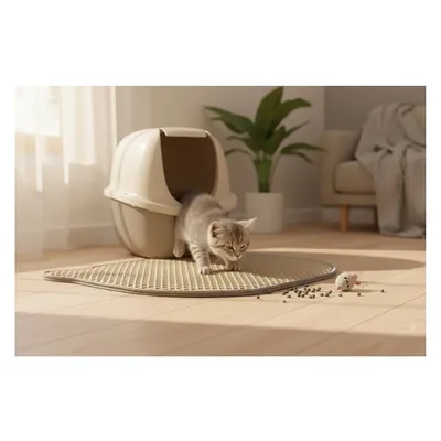 Tapis de litière pour chat Tete de chat