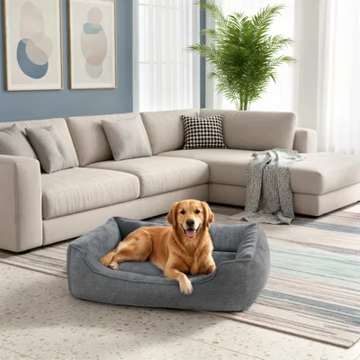 Feandrea Panier pour Chiens, Lit pour Animaux, Canapé,  100 x 75 x 25 cm