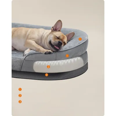 Feandrea Panier pour Chien de Taille Moyenne, 76 x 51 x 18 cm
