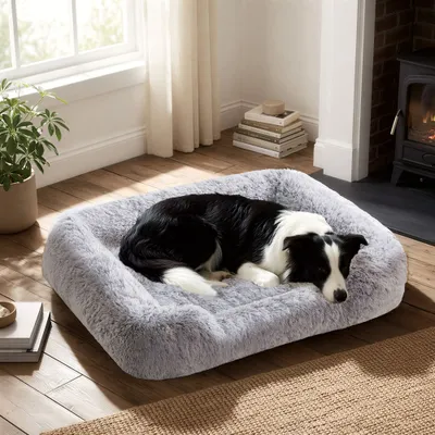 Feandrea Grand Panier pour Chien, Lit pour Animaux, 91 x 68 x 18 cm Feandrea Grand Panier pour Chien, Lit pour Animaux, 91 x 68 x 18 cm