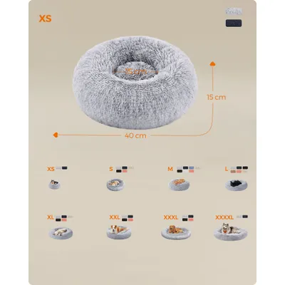 Feandrea Lit pour Chien, Panier en Forme de Beignet pour Chien Feandrea Lit pour Chien, Panier en Forme de Beignet pour Chien