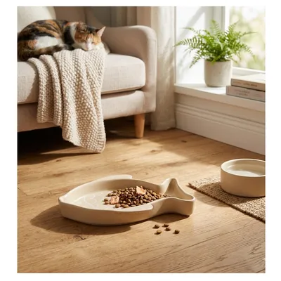 Gamelle pour chat nourriture et eau Fishie Gamelle pour chat nourriture et eau Fishie