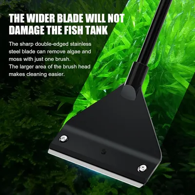 PetTribes Raclette acier inox - Nettoyage vitres aquarium