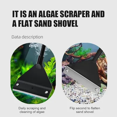 PetTribes Raclette acier inox - Nettoyage vitres aquarium