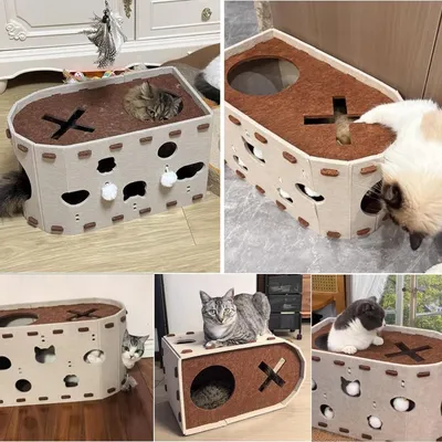 PetTribes Maison pour chat en feutre