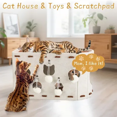 PetTribes Maison pour chat en feutre PetTribes Maison pour chat en feutre