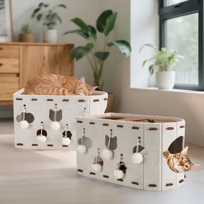 PetTribes Maison pour chat en feutre PetTribes Maison pour chat en feutre