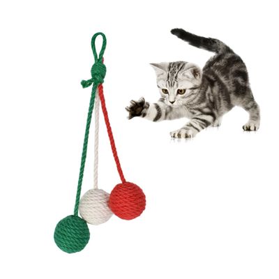 PetTribes Pelota sisal con campana - Juguete interactivo para gatos