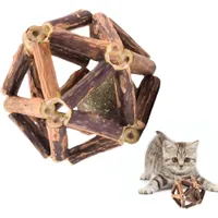 PetTribes Combo jeu naturel pour chat : 2 boules d'herbe à chat en bois