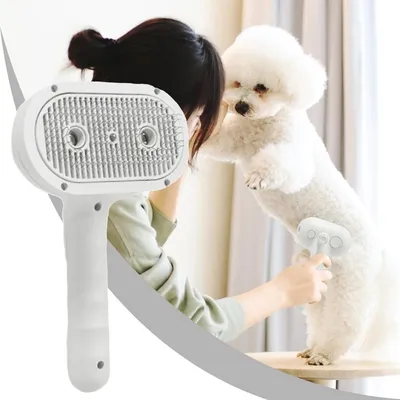 PetTribes Brosse Soin Vapeur - Peigne Lavable pour Peau et Pelage Sain