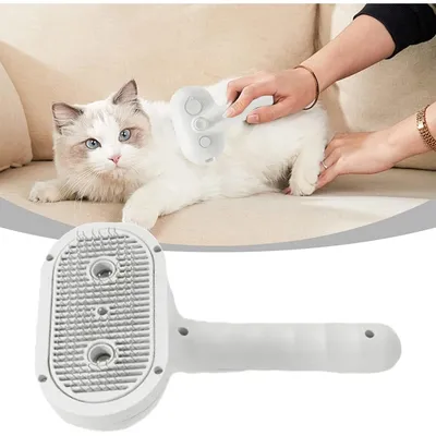 PetTribes Brosse Soin Vapeur - Peigne Lavable pour Peau et Pelage Sain