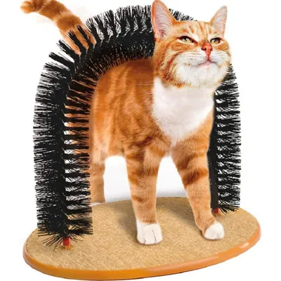 PetTribes Arche de toilettage pour chat - Massage et griffoir intégrés