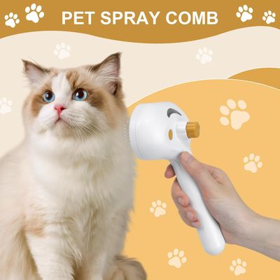 PetTribes Peigne Massant Vapeur 3-en-1 pour Animaux