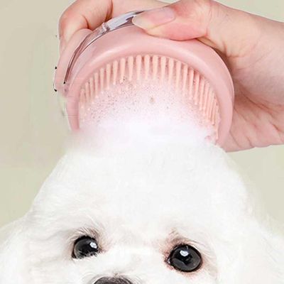 PetTribes Brosse de Bain pour Chien/Chat - Distributeur Intégré