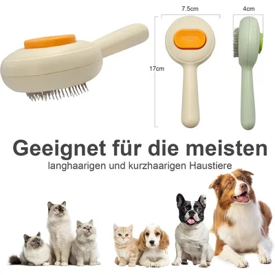 PetTribes Lot de 2 Brosses - Pour Tous Types de Poils Longs ou Courts PetTribes Lot de 2 Brosses - Pour Tous Types de Poils Longs ou Courts