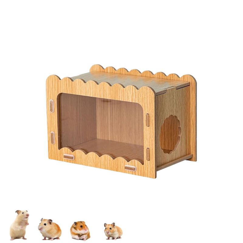 PetTribes Maisonnette Bois Petit Animal - Décoration