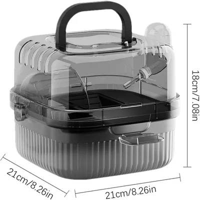 PetTribes Cage Transparente Portable pour Petit Animal