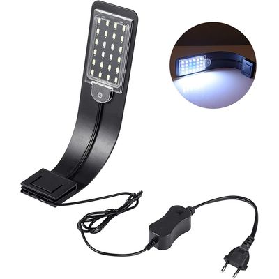 PetTribes Rampe LED 10W Blanc/Bleu pour Aquarium 30-60cm