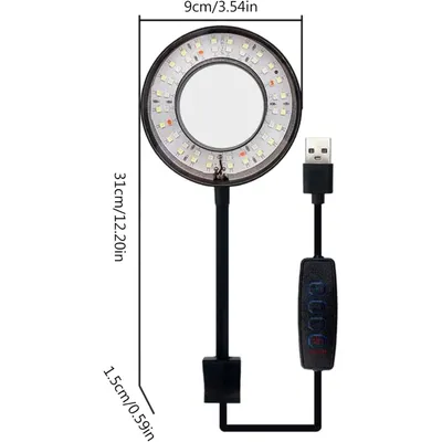 PetTribes Lampe d'Aquarium 8W Réglable