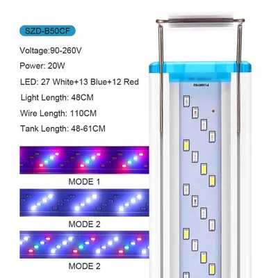 PetTribes Lampe LED 3 Couleurs pour Aquarium