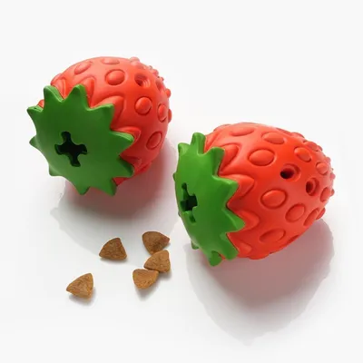 PetTribes Distributeur de Friandises en Forme de Fraise