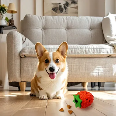 PetTribes Distributeur de Friandises en Forme de Fraise