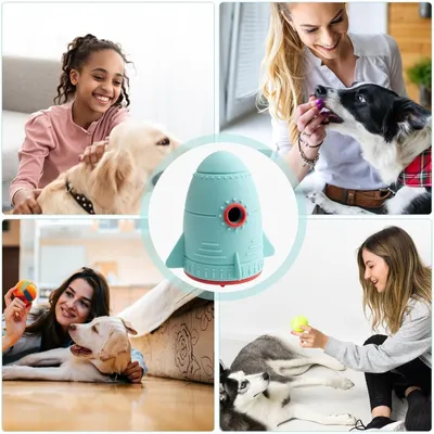 PetTribes Distributeur Croquettes Fusée - Chien Robust