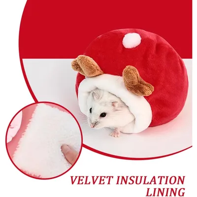 PetTribes Nid en forme d'animal pour petit rongeur - Rouge PetTribes Nid en forme d'animal pour petit rongeur - Rouge