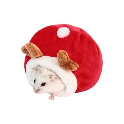 PetTribes Nid en forme d'animal pour petit rongeur - Rouge