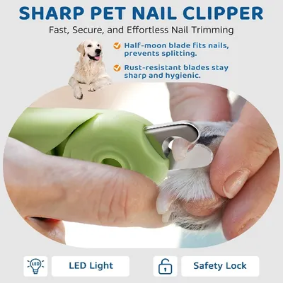 PetTribes Coupe-griffes avec LED pour chats et petits chiens