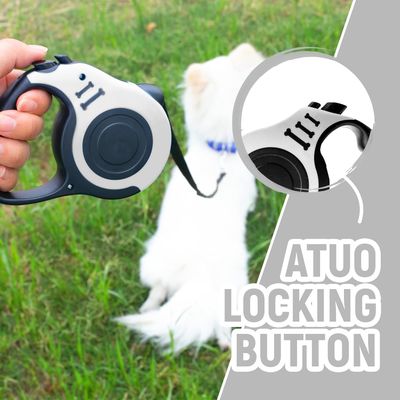 PetTribes Laisse automatique rétractable pour chien - 3m - Nylon durable