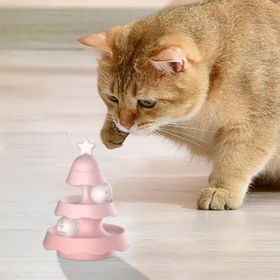 PetTribes Tour à chat 3 niveaux avec plateau tournant