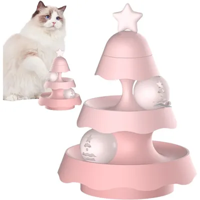 PetTribes Tour à chat 3 niveaux avec plateau tournant