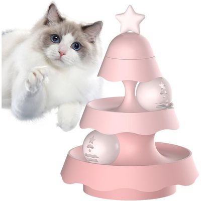 PetTribes Tour à chat 3 niveaux avec plateau tournant