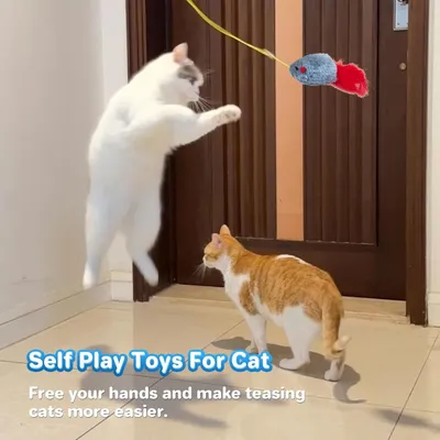 PetTribes Souris Suspendue Criante - Jouet Interactif pour Chat