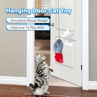 PetTribes Souris Suspendue Criante - Jouet Interactif pour Chat